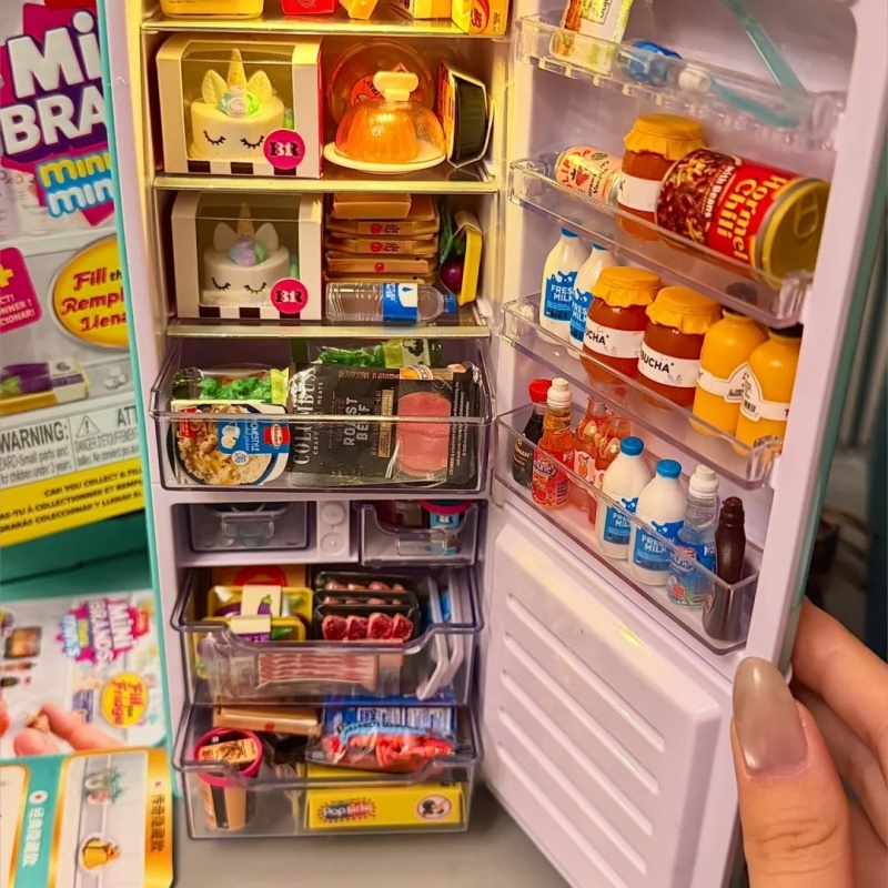 Kids Toys Return Gift - Mini Brands Fill The Fridge Playset,