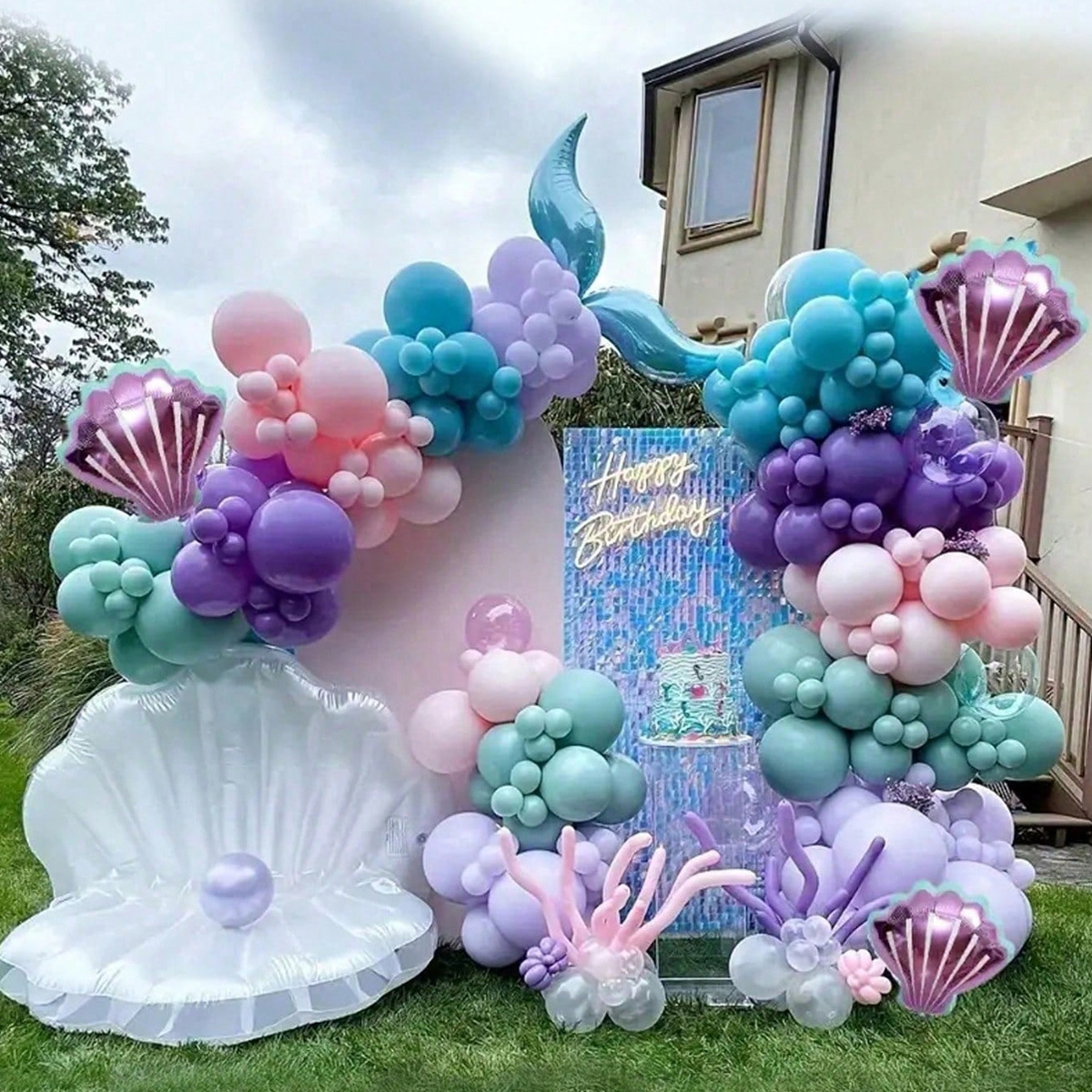 Water Balloon Set - 202pcs Mermaid Balloon Chain Balloon Set
