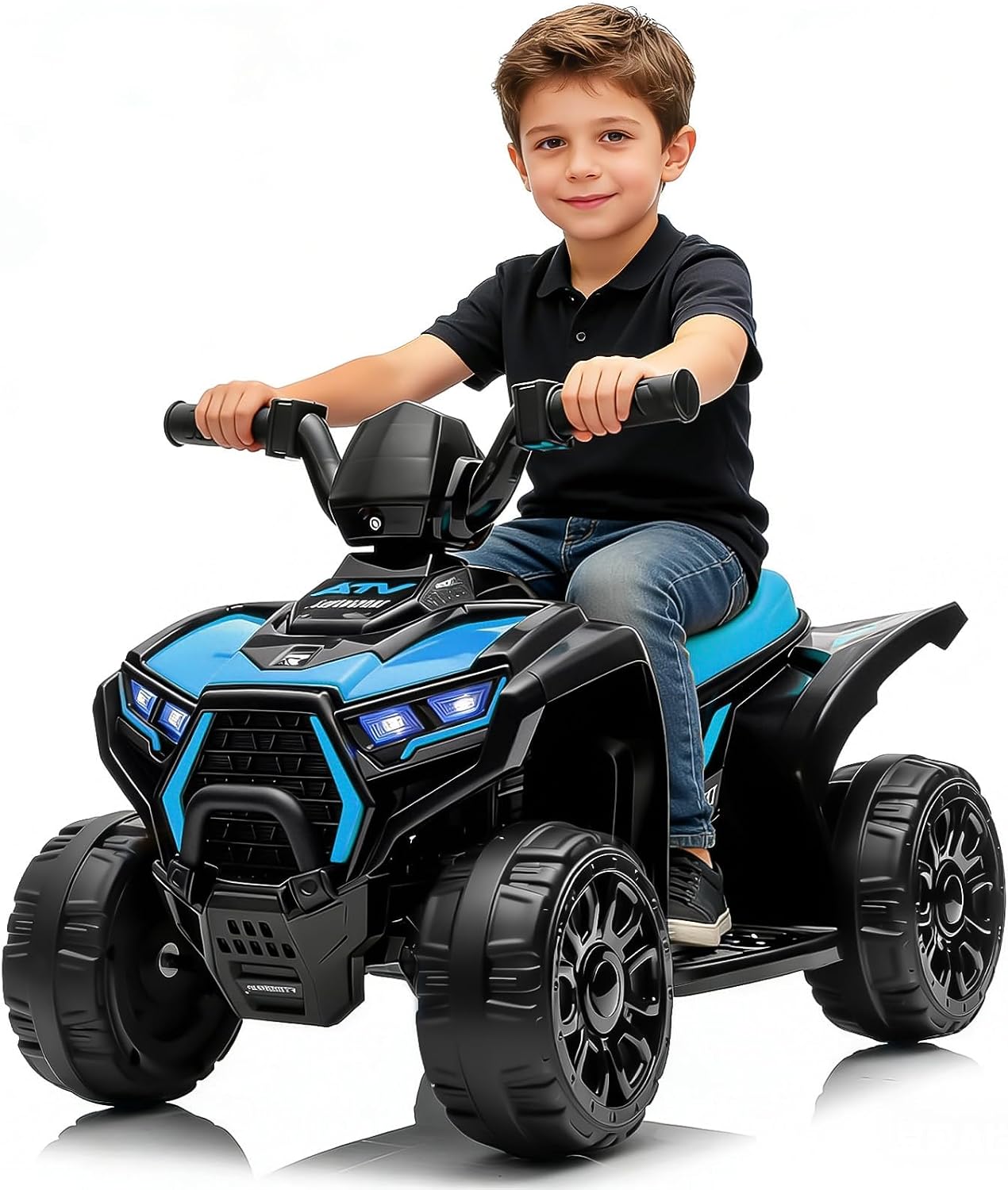 Kids Toys Quad - 6V Blue Kids Ride‑On ATV Quad,