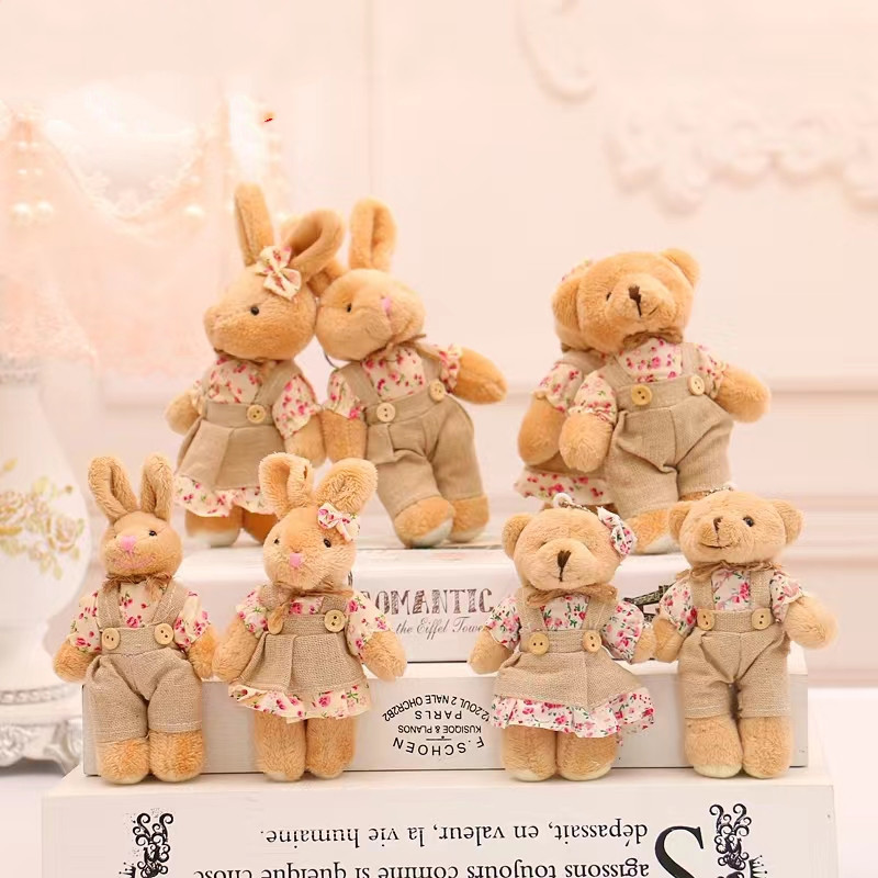 4pcs/lot Couple Bear Rabbit Pl - Kids Toys Deals review and price