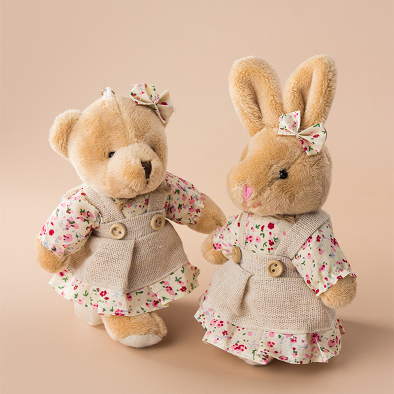 4pcs/lot Couple Bear Rabbit Pl - Kids Toys Deals review and price