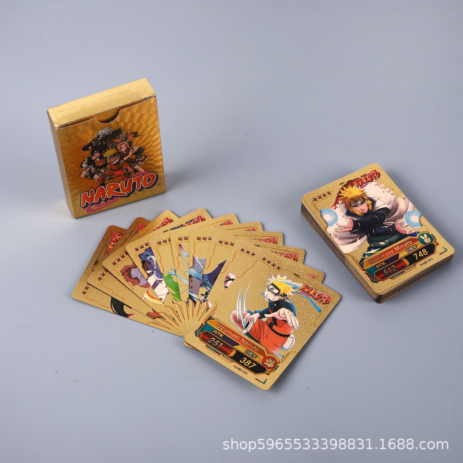 55pcs Naruto Card Gold English - Card Game Kids review and price