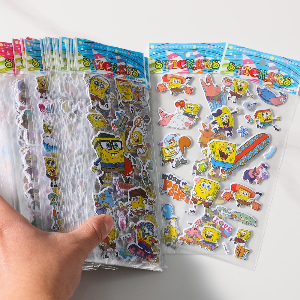 12-Pack SpongeBob 3D Stickers  - Kids Toys Return Gift review and price