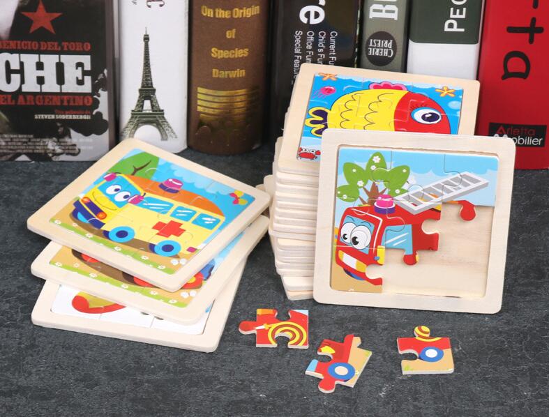4PCS/lot 3D Wooden Jigsaw Puzz - Kids Toys Deals review and price
