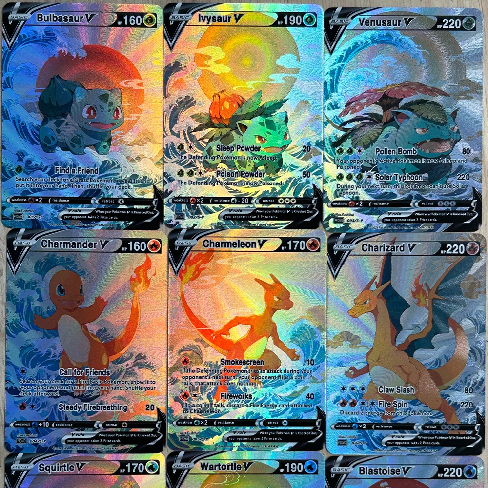 9Pcs/set DIY Anime PTCG Collec - Card Game Kids review and price